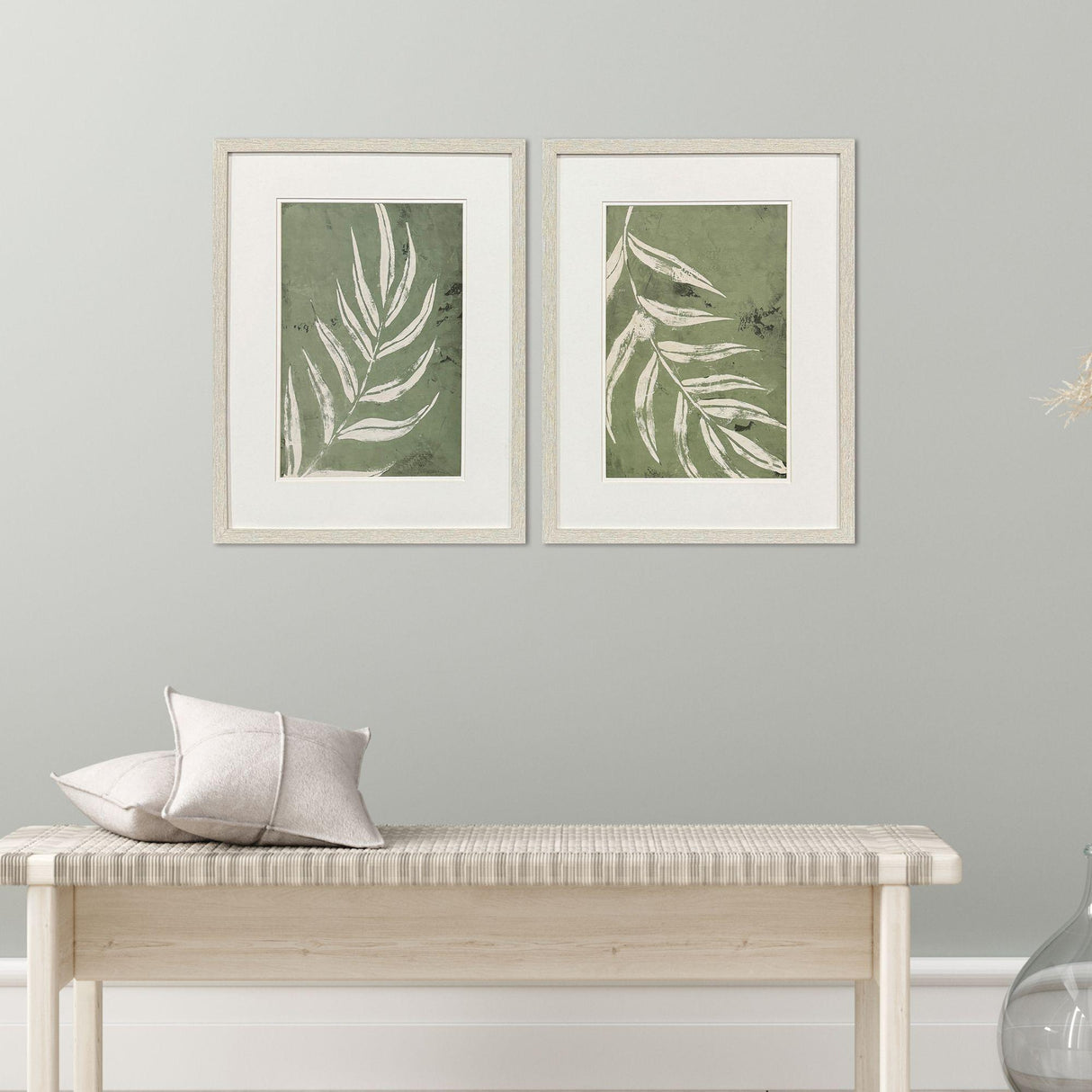Paragon Palm Leaf S/2 Green 25 X 19 X 1 Wall Art