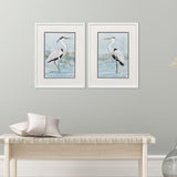 Paragon Heron on Blue S/2 Blue 25 X 19 X 2 Wall Art