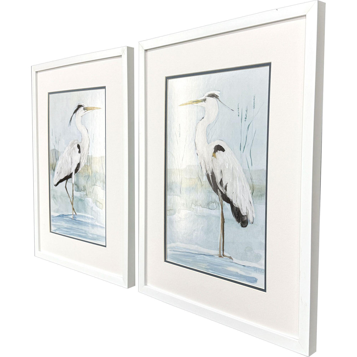 Paragon Heron on Blue S/2 Blue 25 X 19 X 2 Wall Art