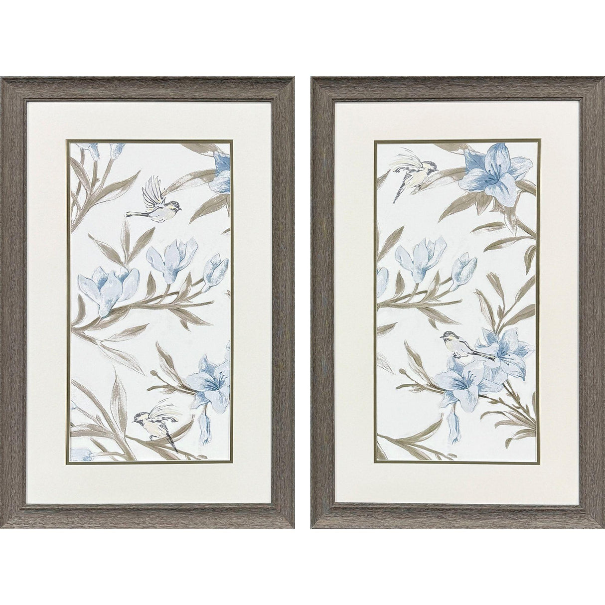 Paragon Blue Flower Beauty S/2 Blue 33 X 21 X 1 Wall Art