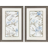 Paragon Blue Flower Beauty S/2 Blue 33 X 21 X 1 Wall Art