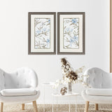 Paragon Blue Flower Beauty S/2 Blue 33 X 21 X 1 Wall Art