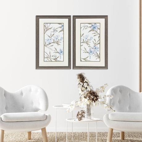 Paragon Blue Flower Beauty S/2 Blue 33 X 21 X 1 Wall Art