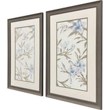 Paragon Blue Flower Beauty S/2 Blue 33 X 21 X 1 Wall Art