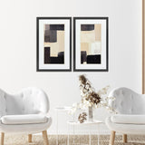 Paragon Neutral Shapes S/2 Black 32 X 20 X 1 Wall Art