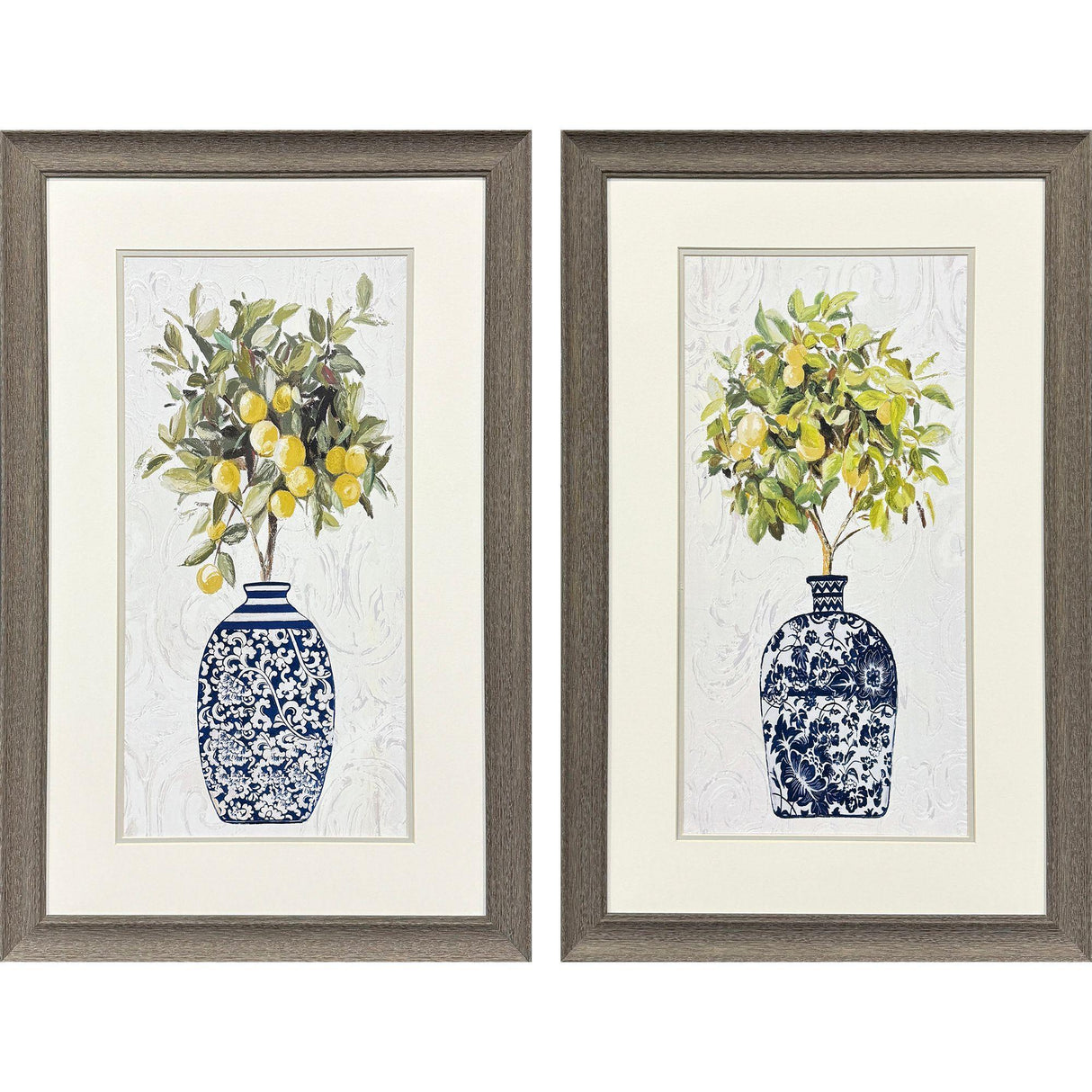 Paragon Lemon Tree Pot S/2 Blue 33 X 21 X 1 Wall Art