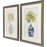 Paragon Lemon Tree Pot S/2 Blue 33 X 21 X 1 Wall Art