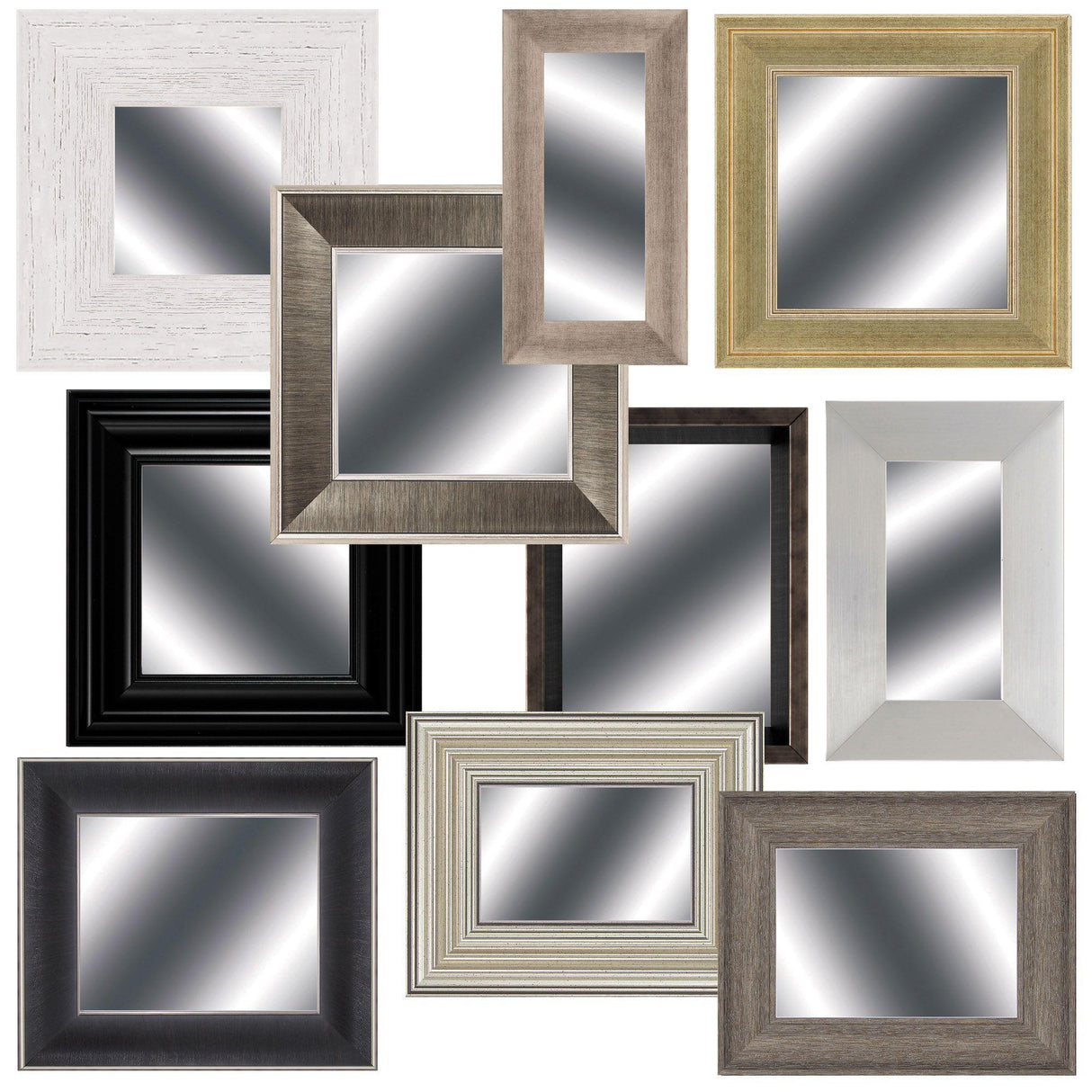 Paragon Mirror Assortment S/10 Metallic 09 X 08 X 1 Wall Mirror