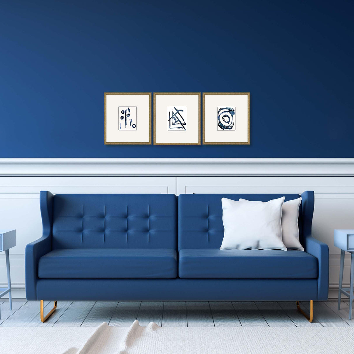 Paragon Mayhem I S/3 Blue 18 X 16 X 2 Wall Art