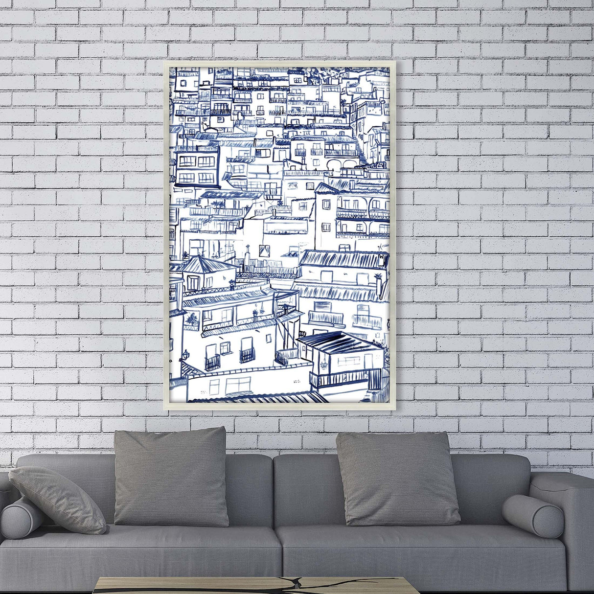 Paragon Mijas Blue 63 X 43 X 2 Wall Art