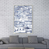 Paragon Mijas Blue 63 X 43 X 2 Wall Art