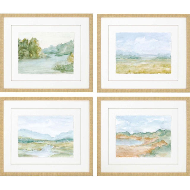 Paragon Watercolour S/4 Green 23 X 27 X 2 Wall Art
