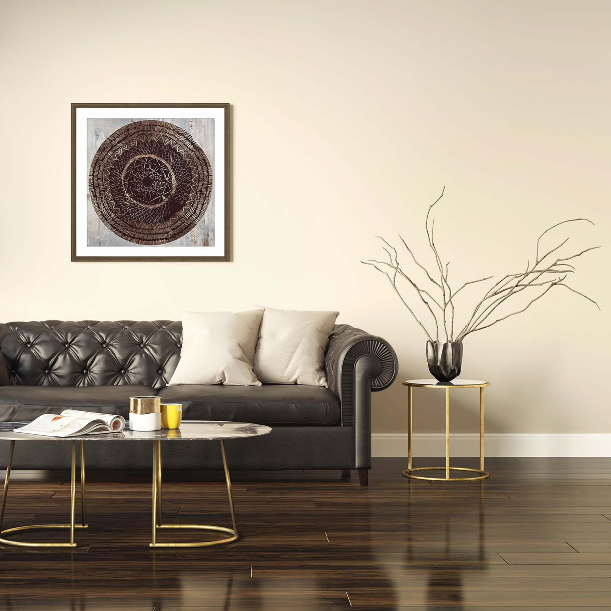 Paragon Zulu Gold II Brown 30 X 30 X 2 Wall Art