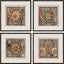 Paragon Persian Carpet S/4 Multi 22 X 22 X 3 Wall Art