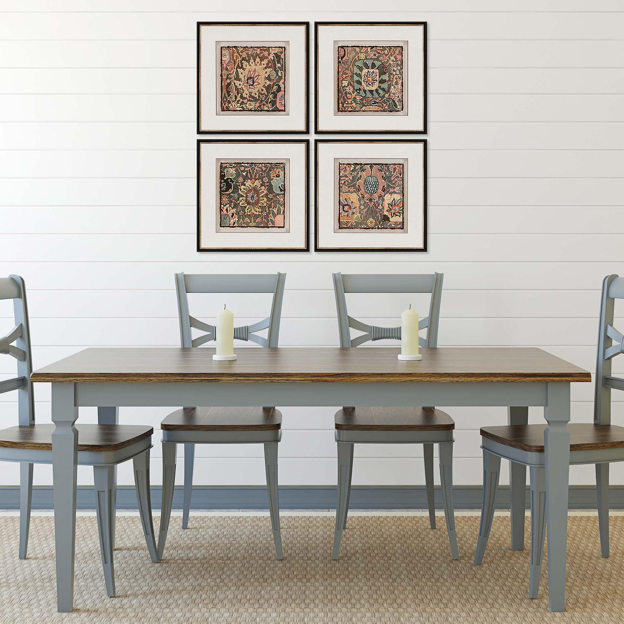 Paragon Persian Carpet S/4 Multi 22 X 22 X 3 Wall Art