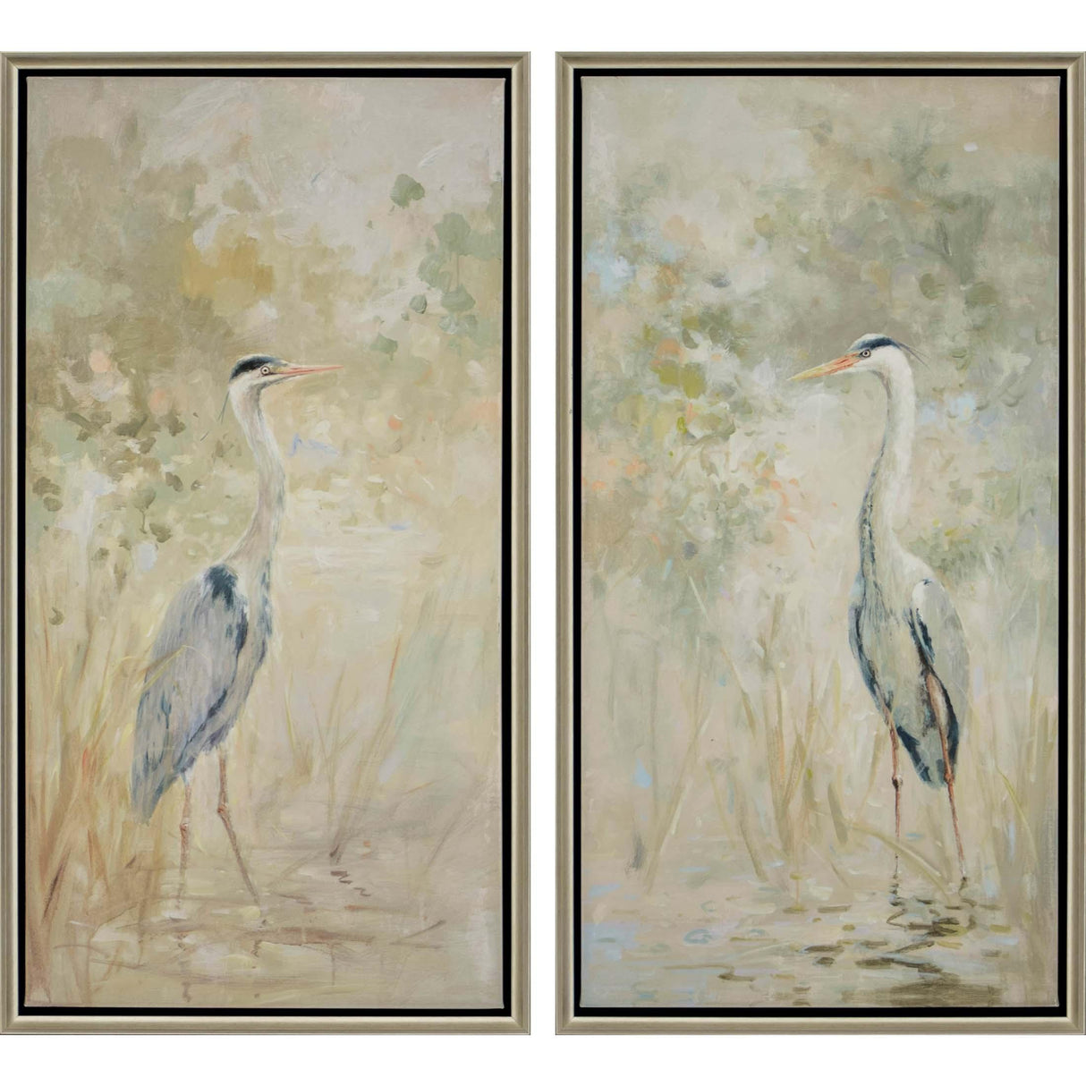 Paragon Wading Heron S/2 Neutral 42 X 22 X 3 Wall Art