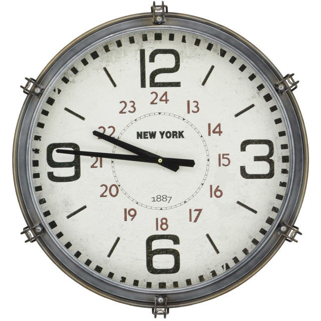 Paragon Manhattan Clock Metallic 19 X 19 X 5 Wall Hanging
