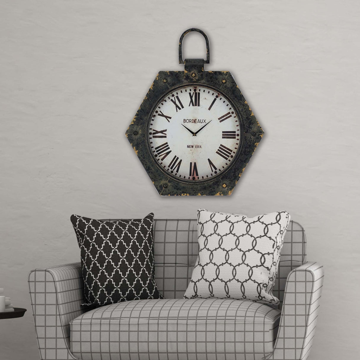 Paragon Antique Clock Black 27 X 23 X 3 Wall Hanging