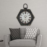 Paragon Antique Clock Black 27 X 23 X 3 Wall Hanging