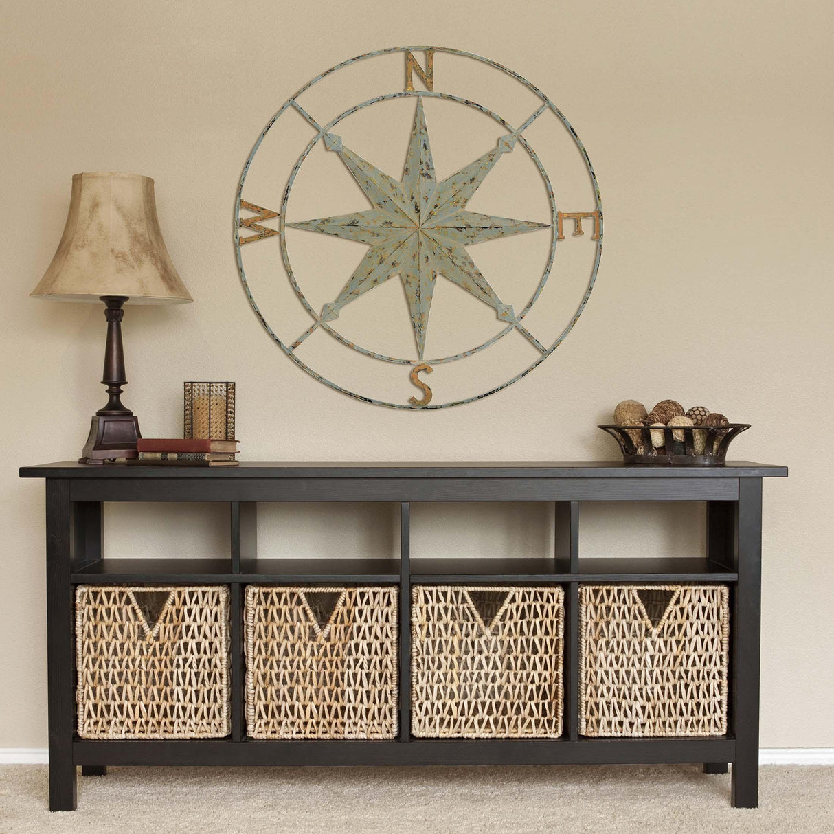 Paragon Compass Points Multi 36 X 36 X 2 Wall Hanging