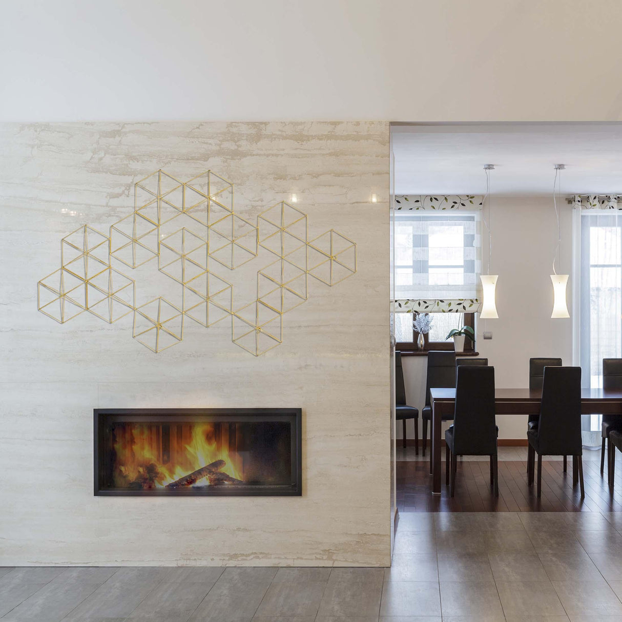 Paragon Golden Geos 2 Metallic 26 X 40 X 4 Wall Hanging