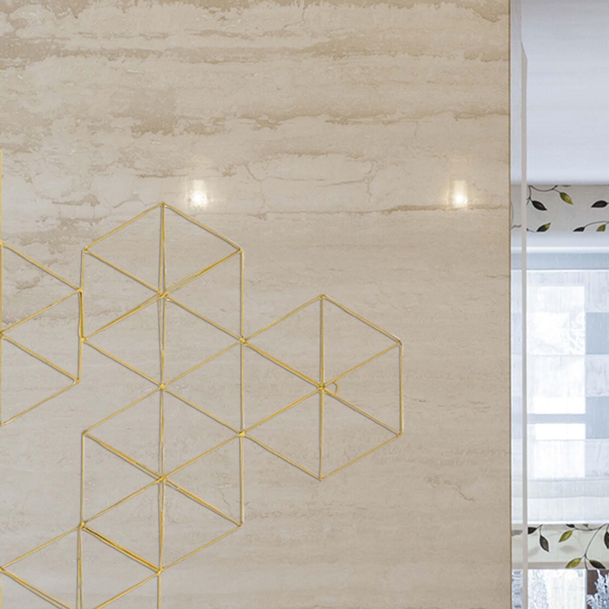 Paragon Golden Geos 2 Metallic 26 X 40 X 4 Wall Hanging