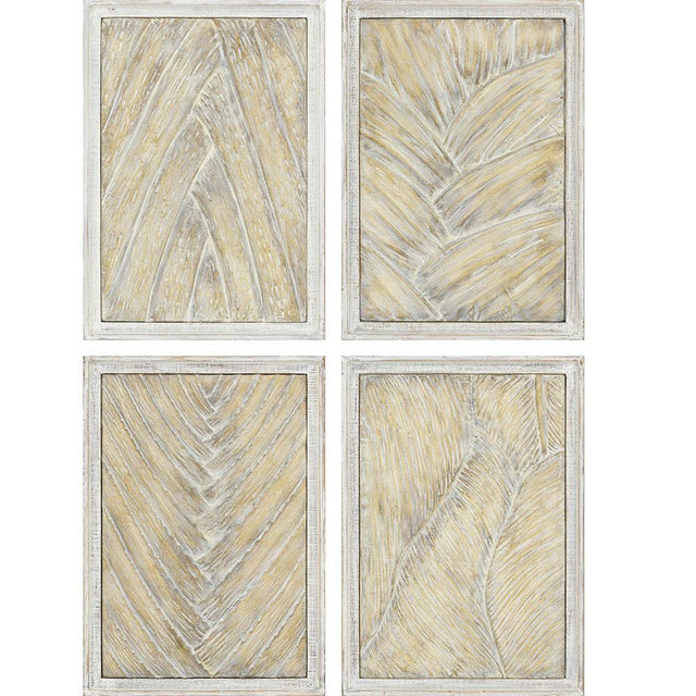 Paragon Palm Fronds S/4 Neutral 27 X 19 X 2 Wall Hanging