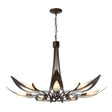 Hubbardton Forge 2025 Bronze White Art Glass (BB) Parasol 7-Light Chandelier