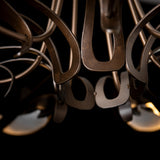 Hubbardton Forge 2025 Bronze White Art Glass (BB) Parasol 7-Light Chandelier