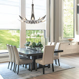 Hubbardton Forge 2025 Bronze White Art Glass (BB) Parasol 7-Light Chandelier