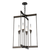 Hubbardton Forge 2025 Oil Rubbed Bronze Frosted Gradient Glass (WC) Lilium 4-Light Chandelier