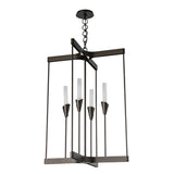 Hubbardton Forge 2025 Oil Rubbed Bronze Frosted Gradient Glass (WC) Lilium 4-Light Chandelier