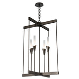 Hubbardton Forge 2025 Oil Rubbed Bronze Frosted Gradient Glass (WC) Lilium 4-Light Chandelier
