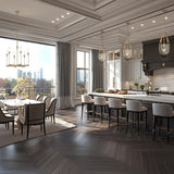 Hubbardton Forge 2025 Modern Brass Frosted Gradient Glass (WC) Lilium 6-Light Chandelier