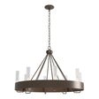 Hubbardton Forge 2019 Bronze Clear Glass (ZM) Banded Ring Chandelier