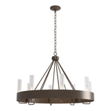 Hubbardton Forge 2019 Bronze Clear Glass (ZM) Banded Ring Chandelier