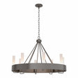 Hubbardton Forge 2019 Oil Rubbed Bronze Frosted Glass (FD) Banded Ring Chandelier
