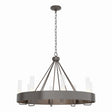 Hubbardton Forge 2019 Oil Rubbed Bronze Clear Glass (ZM) Banded Ring Chandelier