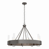 Hubbardton Forge 2019 Oil Rubbed Bronze Clear Glass (ZM) Banded Ring Chandelier