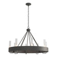 Hubbardton Forge 2019 Natural Iron Clear Glass (ZM) Banded Ring Chandelier