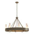 Hubbardton Forge 2019 Soft Gold Frosted Glass (FD) Banded Ring Chandelier