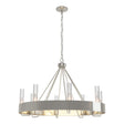 Hubbardton Forge 2019 Sterling Clear Glass (ZM) Banded Ring Chandelier