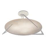 Hubbardton Forge 2024 White Alabaster Callisto Semi-Flush