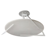 Hubbardton Forge 2024 White Alabaster Callisto Semi-Flush