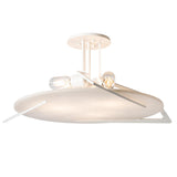 Hubbardton Forge 2024 White Alabaster Callisto Semi-Flush