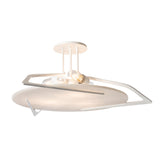 Hubbardton Forge 2024 White Alabaster Callisto Semi-Flush