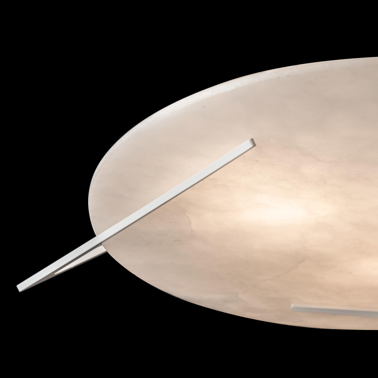 Hubbardton Forge 2024 White Alabaster Callisto Semi-Flush