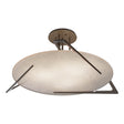 Hubbardton Forge 2024 Bronze Alabaster Callisto Semi-Flush