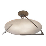 Hubbardton Forge 2024 Bronze Alabaster Callisto Semi-Flush