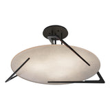 Hubbardton Forge 2024 Black Alabaster Callisto Semi-Flush